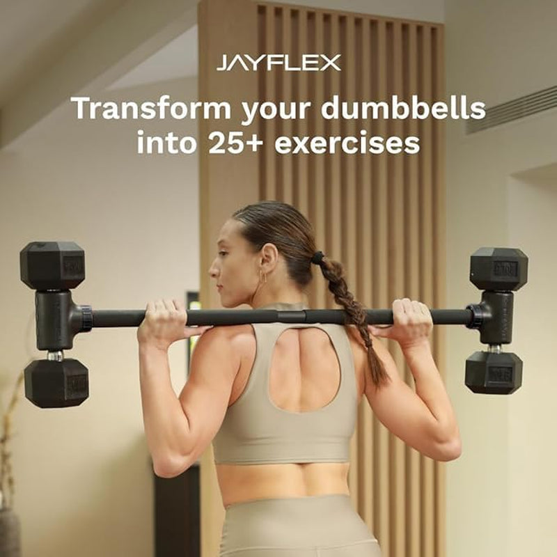 Hyperbell Dumbbell Converter - Convert Dumbbells to Barbell Set and Kettlebell for Home Fitness - Adjustable & up to 200 Lb Capacity Weight Barbell for Weight Lifting