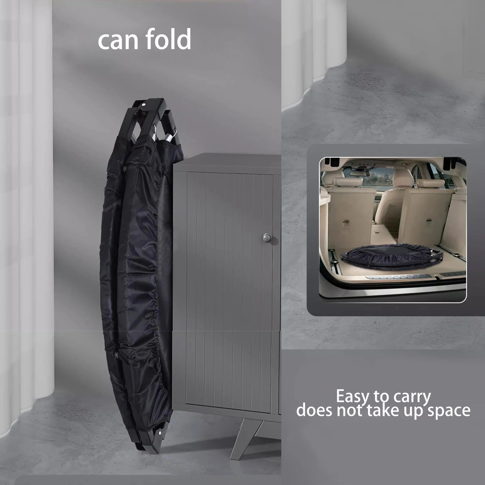 Foldable Mini Exercise Trampoline for Adults Jumping Training Indoor/Outdoor for Home Workout Portable Fitness Rebounder Sport