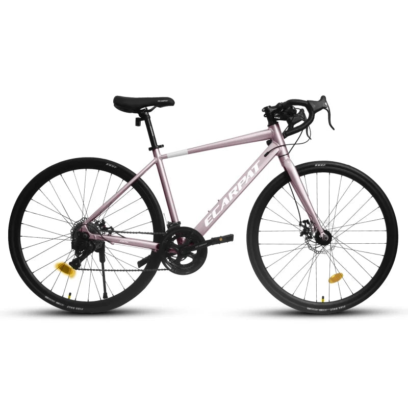 A28320RS 700Cx28 Road Bike for Women and Man, Lightweight Aluminum Frame, 16-Speed with Trigger Shifters, Fast Acceleration, Disc Brakes, Anti-Slip Handlebars, Ideal for City Commuting