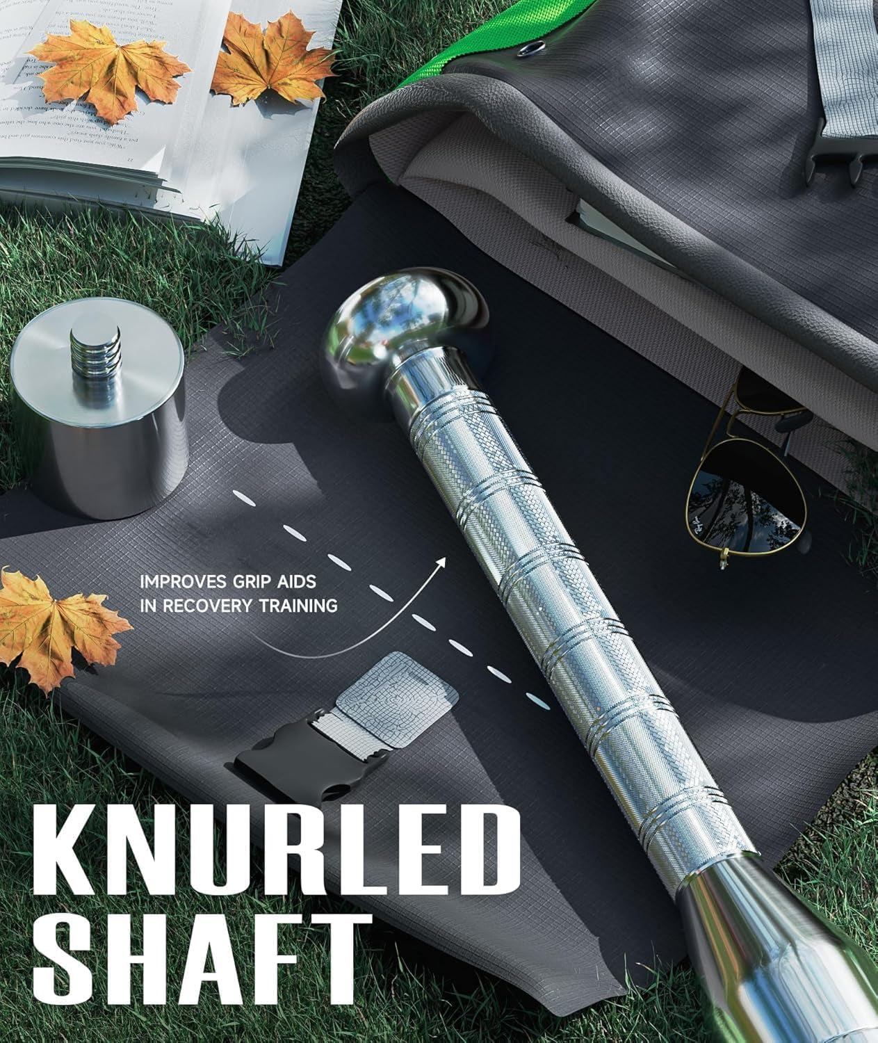 Adjustable Macebell Clubbell for Strength Training, 6/8-In-1 Premium Steel Indian Club for Full Body, Muscles, Shoulder, Grips & Forearms Workouts to Stretching