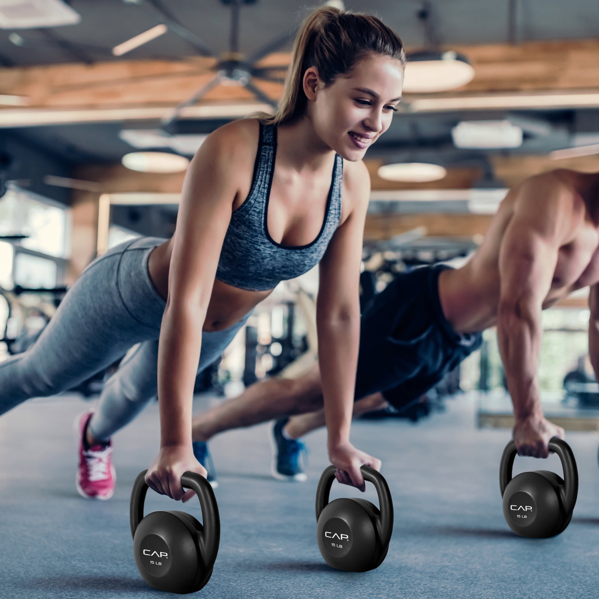 Barbell, 5 Lb Vinyl Kettlebell Body Trainer, Black