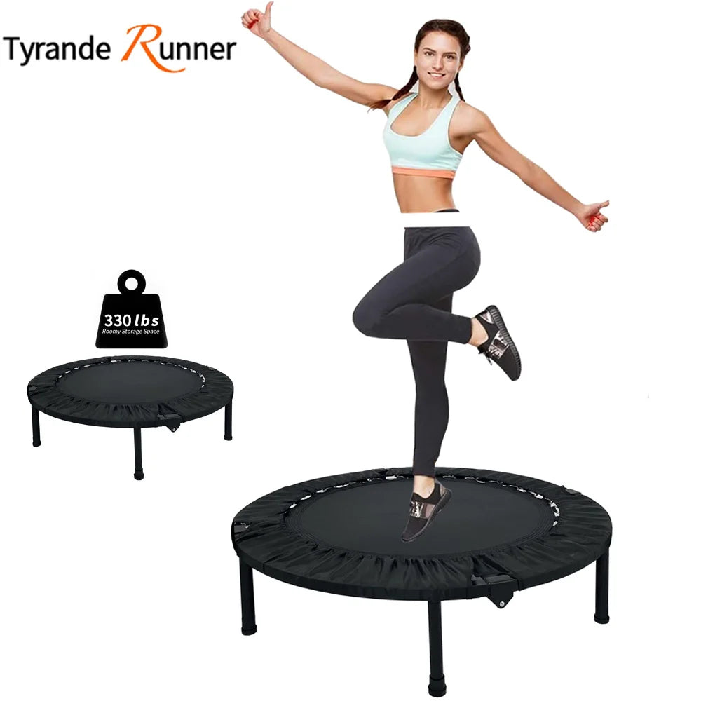 Foldable Mini Exercise Trampoline for Adults Jumping Training Indoor/Outdoor for Home Workout Portable Fitness Rebounder Sport