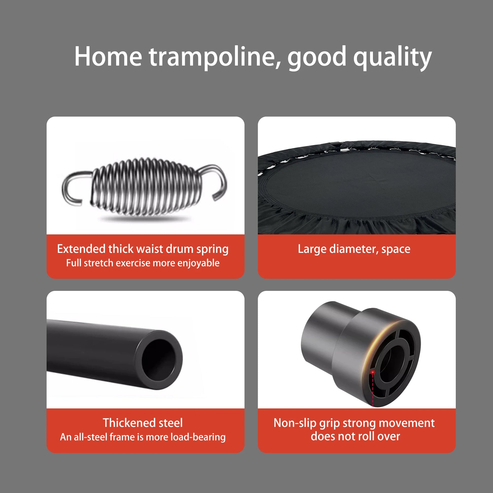 Foldable Mini Exercise Trampoline for Adults Jumping Training Indoor/Outdoor for Home Workout Portable Fitness Rebounder Sport