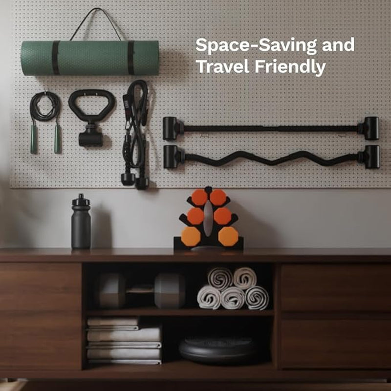 Hyperbell Dumbbell Converter - Convert Dumbbells to Barbell Set and Kettlebell for Home Fitness - Adjustable & up to 200 Lb Capacity Weight Barbell for Weight Lifting