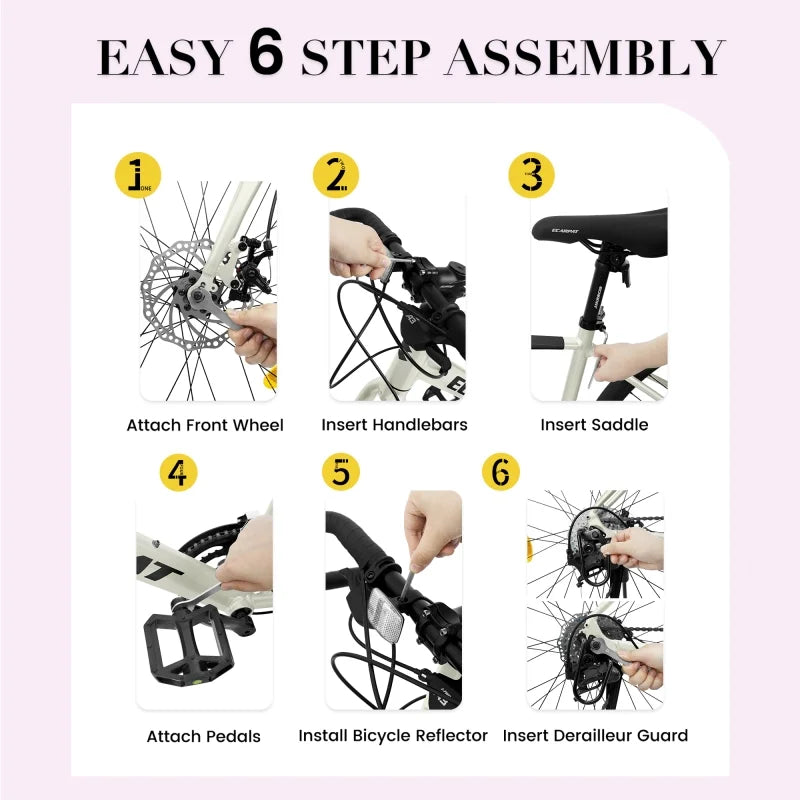 A28320RS 700Cx28 Road Bike for Women and Man, Lightweight Aluminum Frame, 16-Speed with Trigger Shifters, Fast Acceleration, Disc Brakes, Anti-Slip Handlebars, Ideal for City Commuting