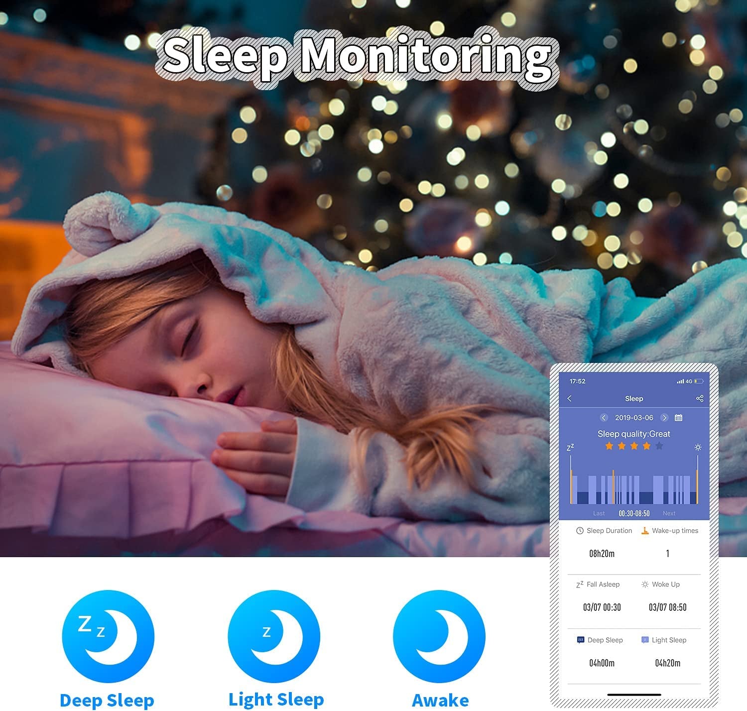 Kids Fitness Tracker Watch - Waterproof Smartwatch with Pedometer, Stopwatch & 11 Sport Modes for Ages 6-16