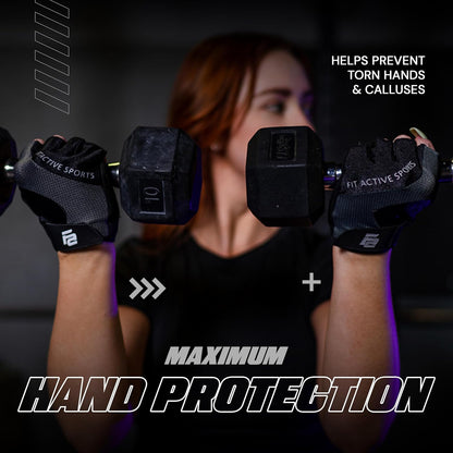 Max Grip Weight Lifting Workout Gloves for Gym Lifting, Biking, Fitness Training | Lightweight, Breathable, Non Slip | Men and Women