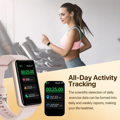 Smart Watches for Women with Period Tracker, Waterproof Fitness Watch with Heart Rate/Sleep Monitor, Ladies Smartwatch Compatible with Iphone/Android, Pink – Slim Design & Multi-Sport Modes
