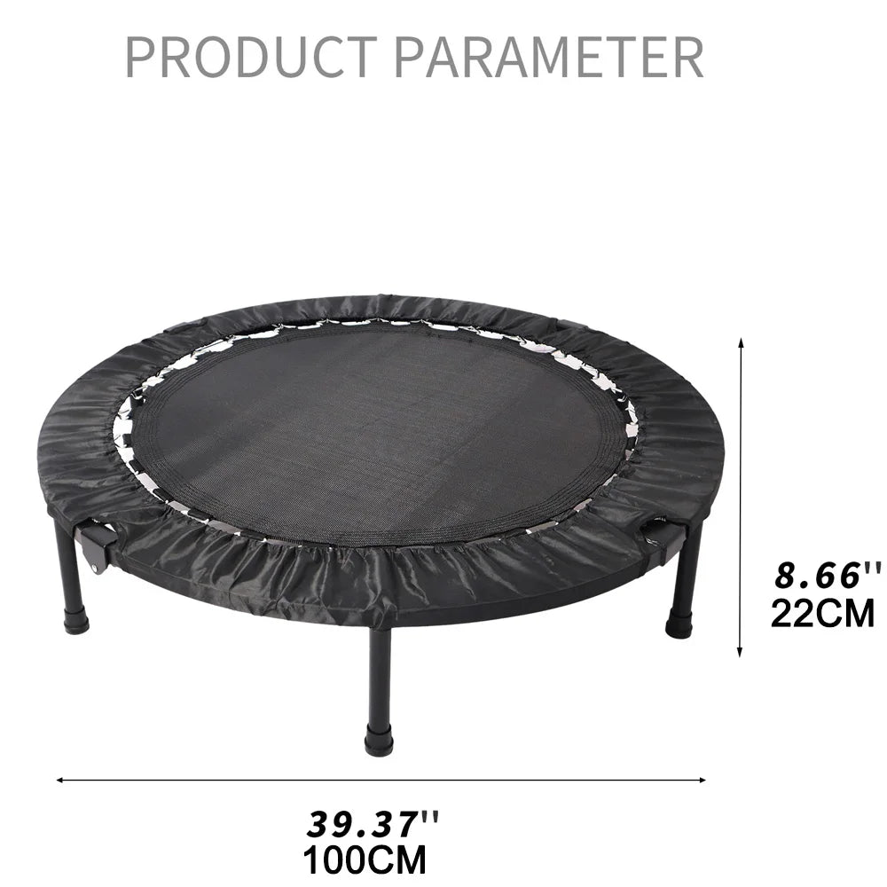 Foldable Mini Exercise Trampoline for Adults Jumping Training Indoor/Outdoor for Home Workout Portable Fitness Rebounder Sport