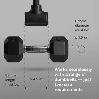 Hyperbell Dumbbell Converter - Convert Dumbbells to Barbell Set and Kettlebell for Home Fitness - Adjustable & up to 200 Lb Capacity Weight Barbell for Weight Lifting