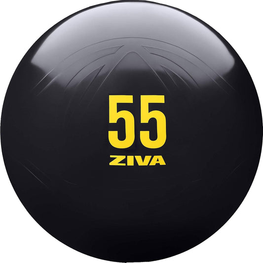 anti Burst Core Fitness Exercise Ball - Professional Grade Slip Resistant Yoga Ball for Stability Balance - Includes Hand-Pump - Multiple Sizes Colors, 55-75Cm
