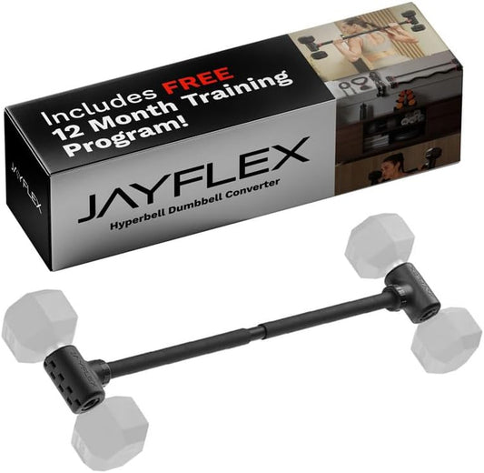 Hyperbell Dumbbell Converter - Convert Dumbbells to Barbell Set and Kettlebell for Home Fitness - Adjustable & up to 200 Lb Capacity Weight Barbell for Weight Lifting