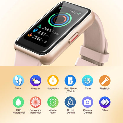 Smart Watches for Women with Period Tracker, Waterproof Fitness Watch with Heart Rate/Sleep Monitor, Ladies Smartwatch Compatible with Iphone/Android, Pink – Slim Design & Multi-Sport Modes